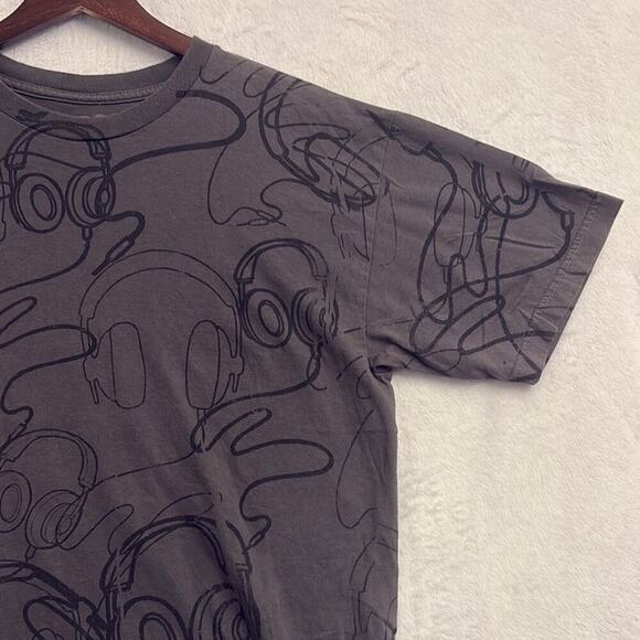 Utility Gray Short Sleeve Tee with Artistic Pattern Medium - Picture 4 of 6